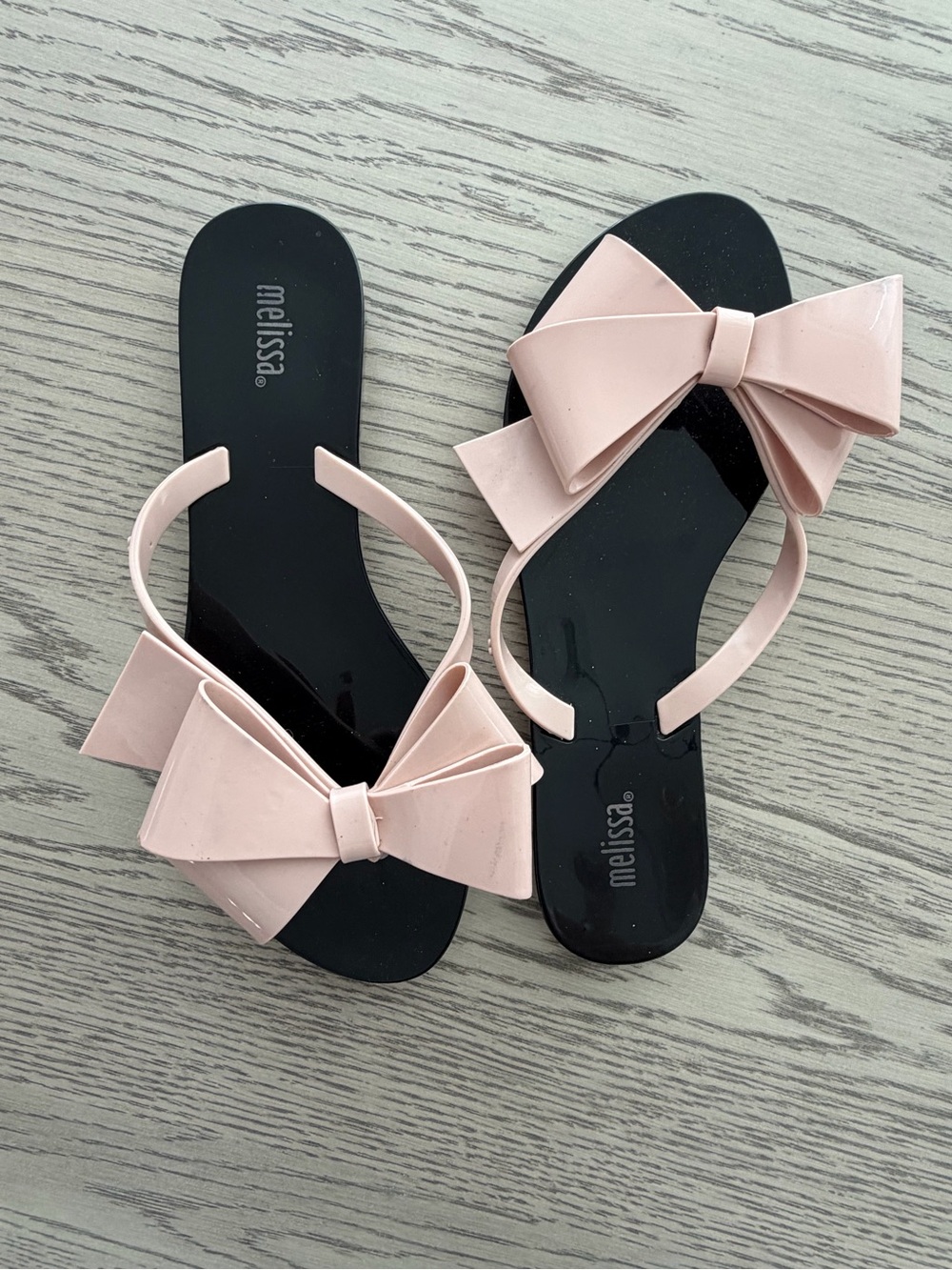 Melissa Pink Bow Slide Sandals
